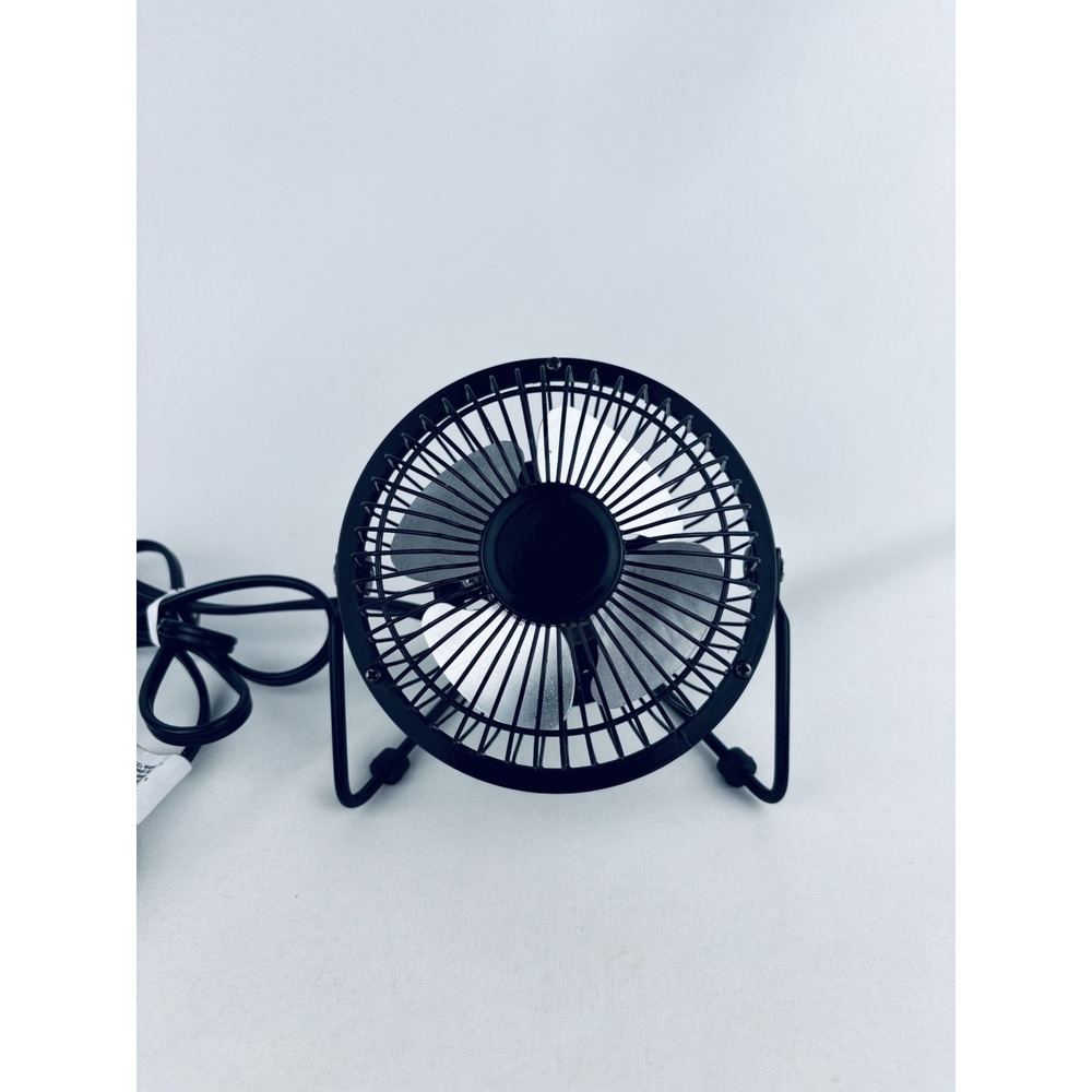 PMX Mini High Velocity Tilting Personal Desk Fan - Black Metal - Works Great!